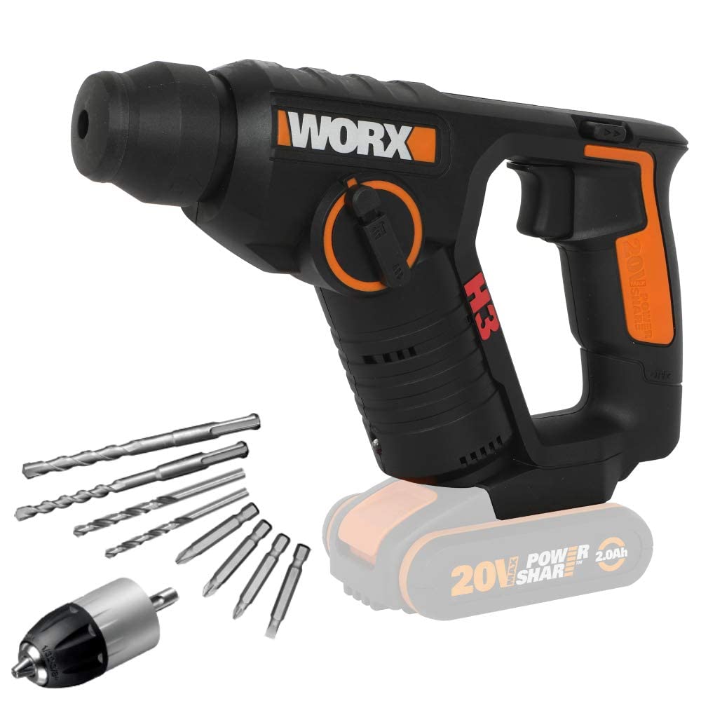 WORX WX394.91 H3 Martello Trapano Avvitatore 20V 2Ah senza