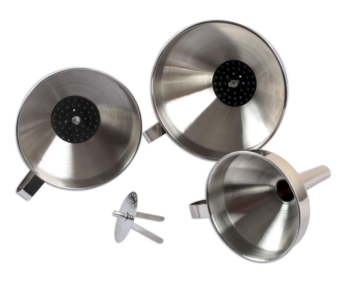 Jeu De 4 Entonnoirs Alimentaires BGS | Ø 55 à 125mm Transparents Sans BPA Pour Cuisine Et Garage