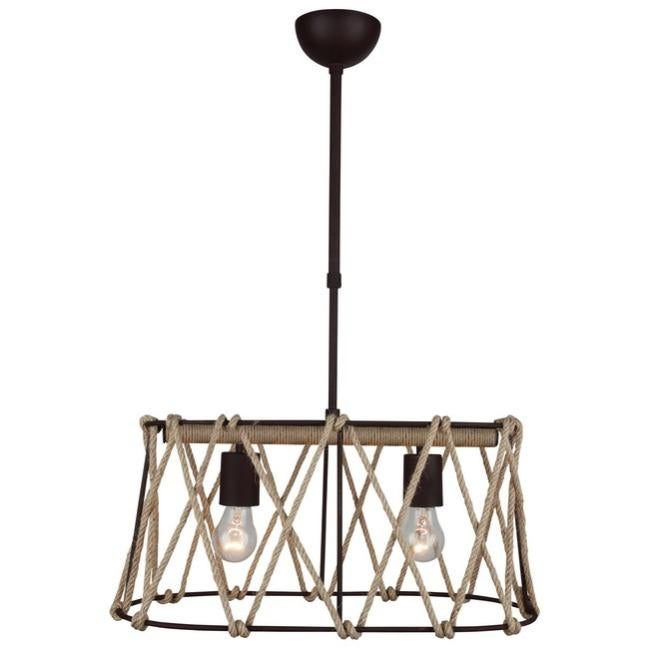 Fydun Portalampada A Sospensione In Corda Di Canapa, Stile Vintage, 1 Metro, Lampadario Industriale Per Soppalco, E27