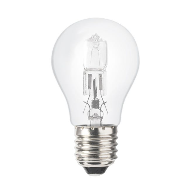 Ampoule Halogène E27 A55 42W Dimmable, AC220-240V, 650LM Blanc Chaud 2700K,  Transparent Ampoule Globe E27