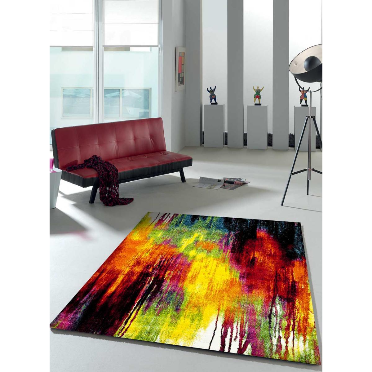 Tapis moderne 240x340 cm Rectangulaire JOLIA 1 Multicolore Salle à