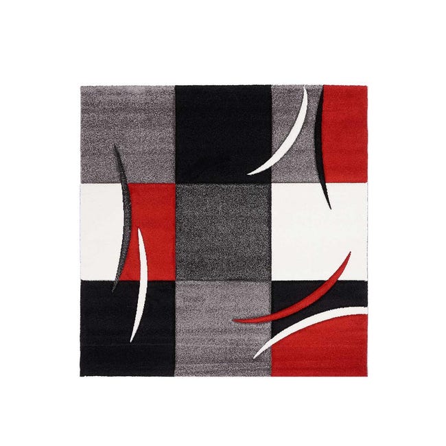 Tapis carré 250 x 250 cm rouge - Galerie TRIFF