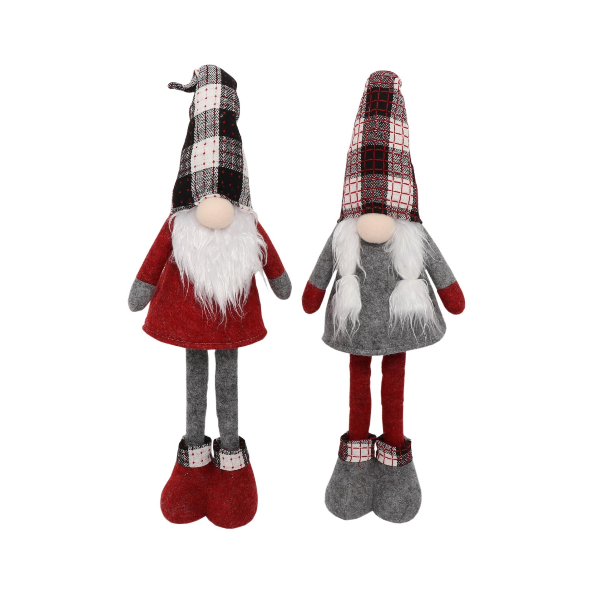 Décoration Noël - Famille De Gnomes Elfes Festifs - Hauteur 14 Cm - Neuf Sous Emballage D'origine