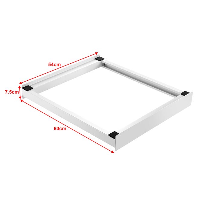 Kit de Superposition pour Lave-Linge Sèche-Linge Standard 60 cm Blanc  [en.casa] au meilleur prix