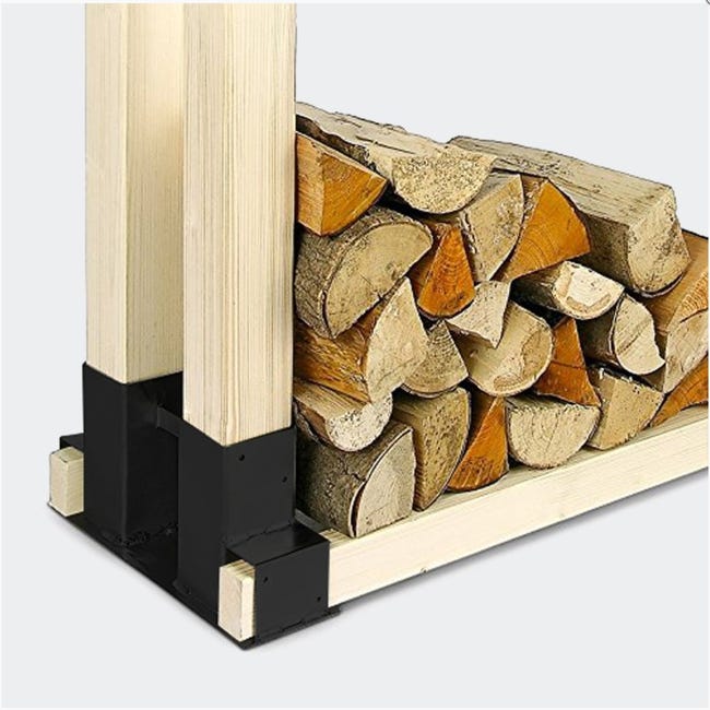Supporto per legna da ardere in metallo alto resistente con
