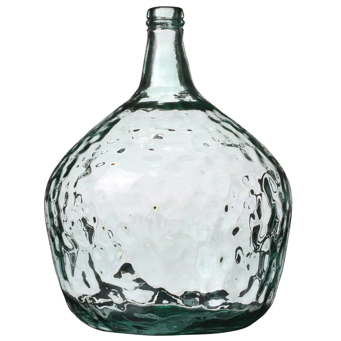 Vase dame Jeanne 16L verre recyclé D29 H42 Leroy Merlin