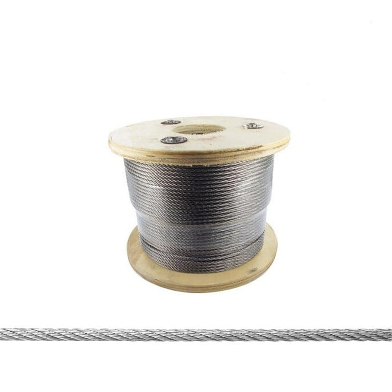 18 m Câble inox 4 mm cordage torons 7x7