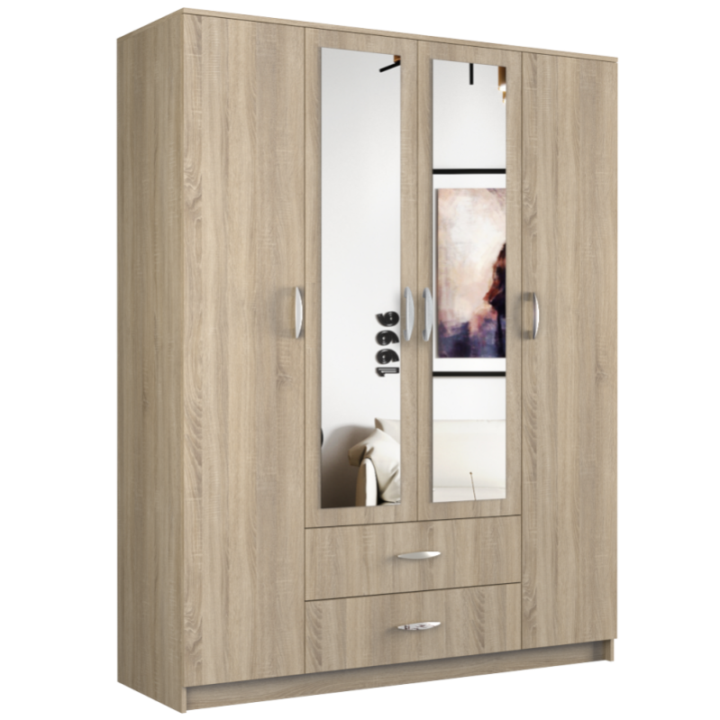 ROMA Grande Armoire chambre bureau 205x160x52 cm Penderie 2