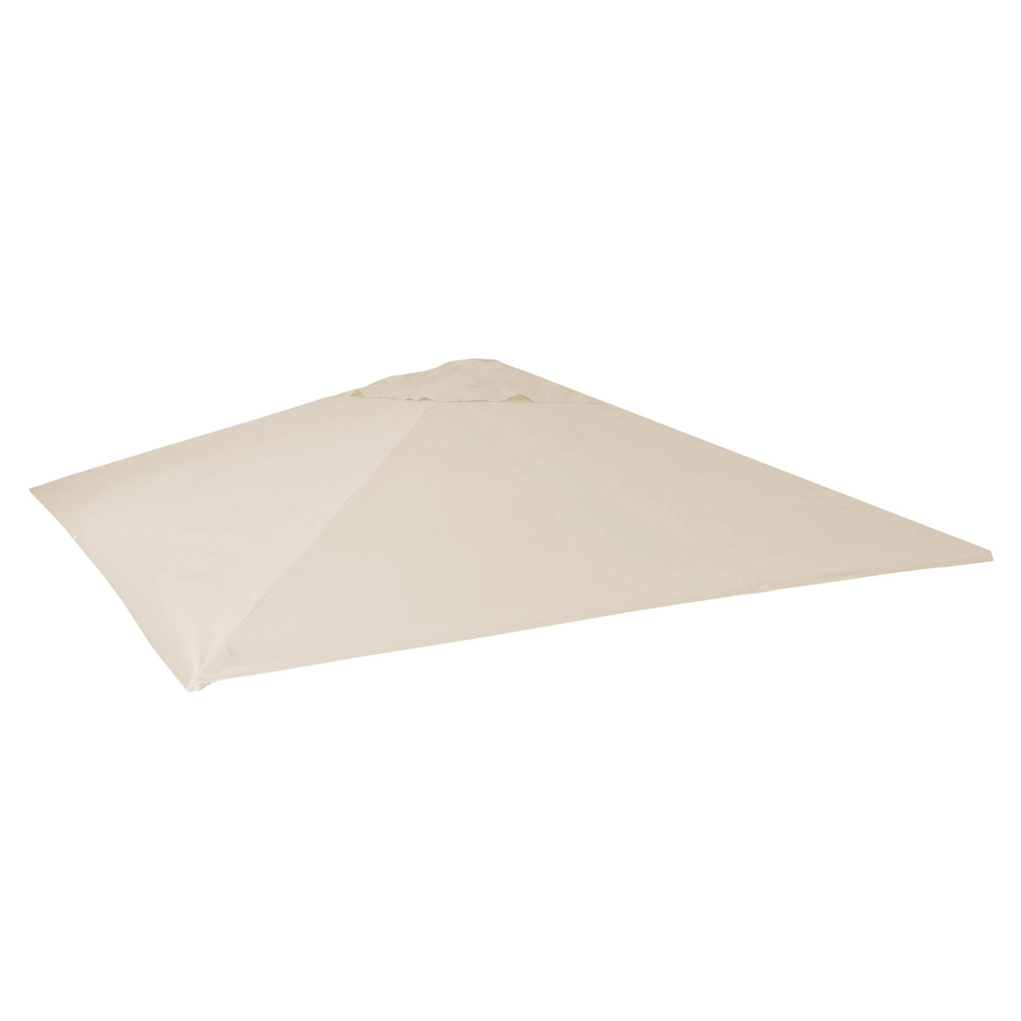 Copertura Ombrellone Ad Arco HWC – Poliestere Con Cerniera, 3,5x3,5 M, Avorio/grigio, Impermeabile - 4