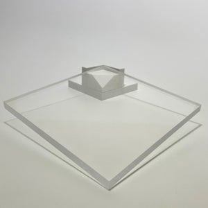 Plaque granitée plexiglass transparent incolore 2 faces coulé 4mm