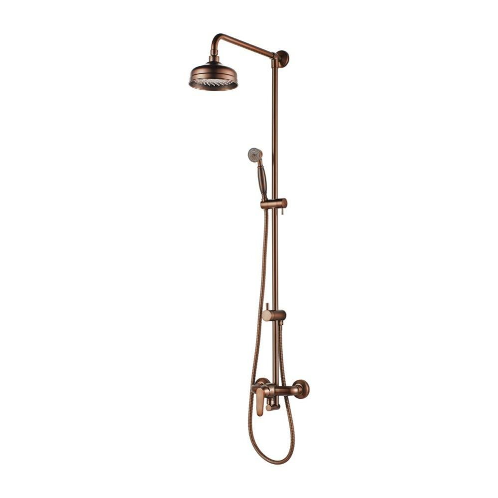 Allied Brass Mensola Tripla In Vetro Per Bagno - 16 Pezzi, Finitura Rame Antico - Ripiani A Parete, Durevoli E Disponibili In Vari Colori