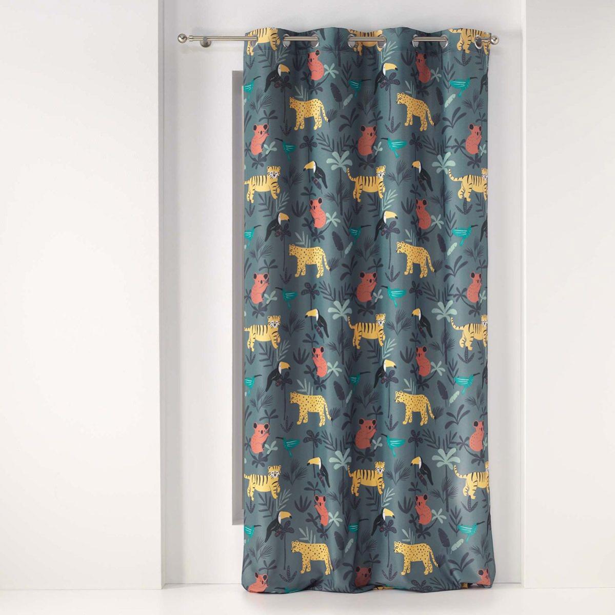 Rideau A œillets 140x260 Animaux And Co Kaki Leroy Merlin