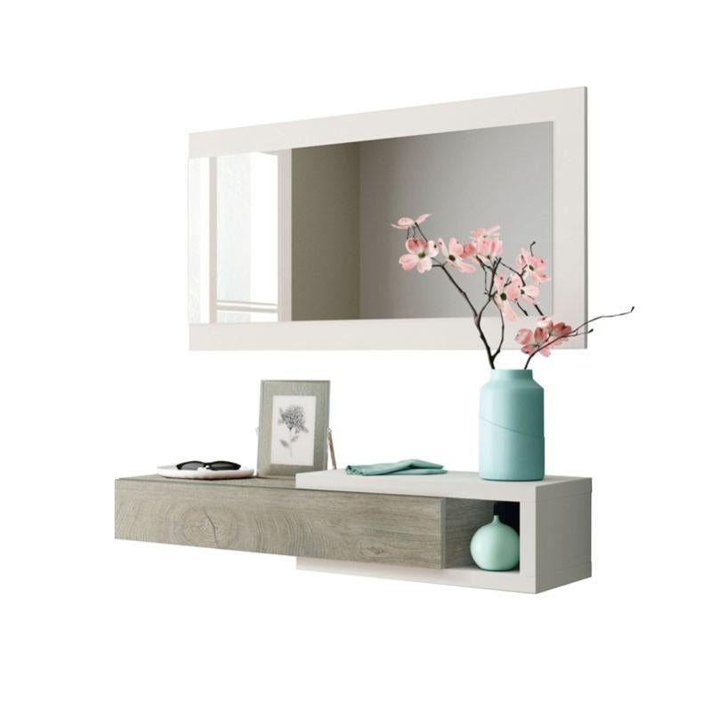 Schildmeyer Botiquín De Pared Blanco Brillante – 2 Puertas De Vidrio Templado Con Cerradura