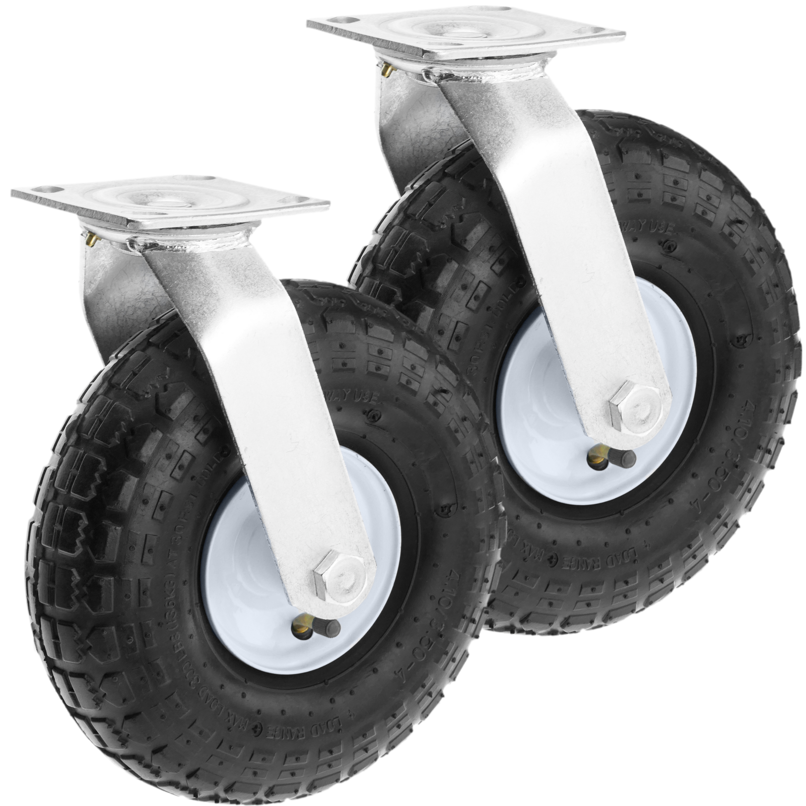 Roulette pivotante diamètre 260 mm roue pneu gonflable 3.00-4 - 135 Kg :  : Bricolage