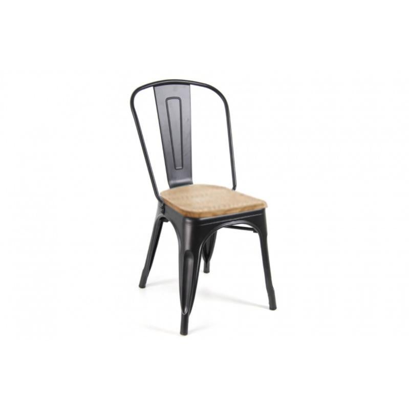 Sedia sala cucina in metallo nero vintage urban industrial | Leroy Merlin
