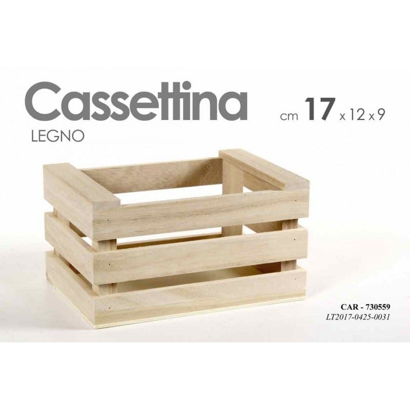 Cassetta Portacolori in legno piccola, CM.16X32X5H