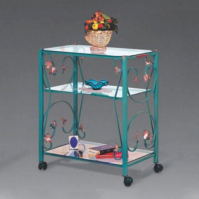 Carrito de tv de hierro verde 56x45xh.80 cm