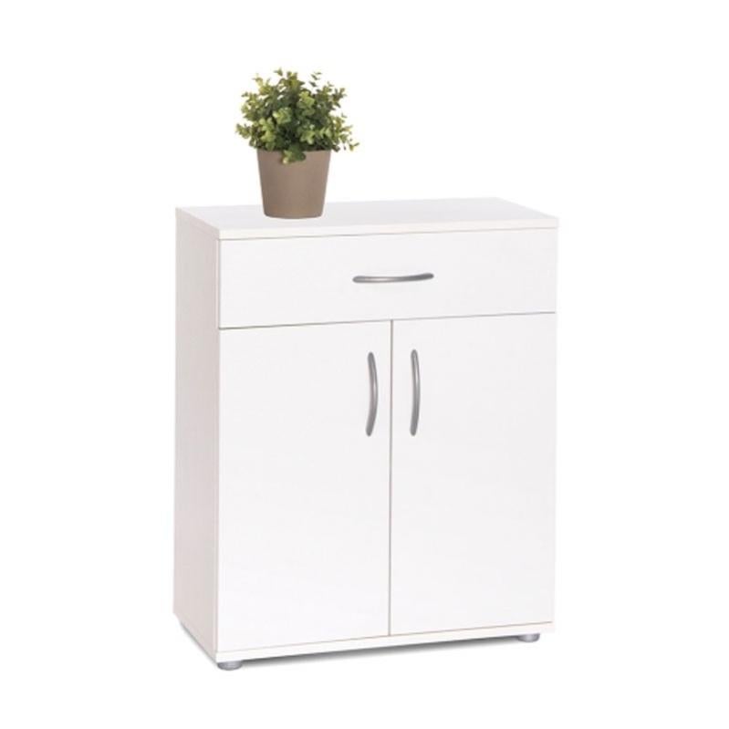 Armario multiusos 2 puertas 1 cajones blanco 57x29xh.69 cm Leroy Merlin