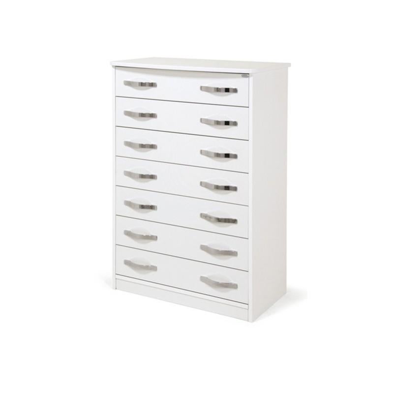 Comò Demeyere Watson 1 - Bianco E Rovere Nobilitato, Design Pratico Per La Tua Casa (H 60,5 Cm)