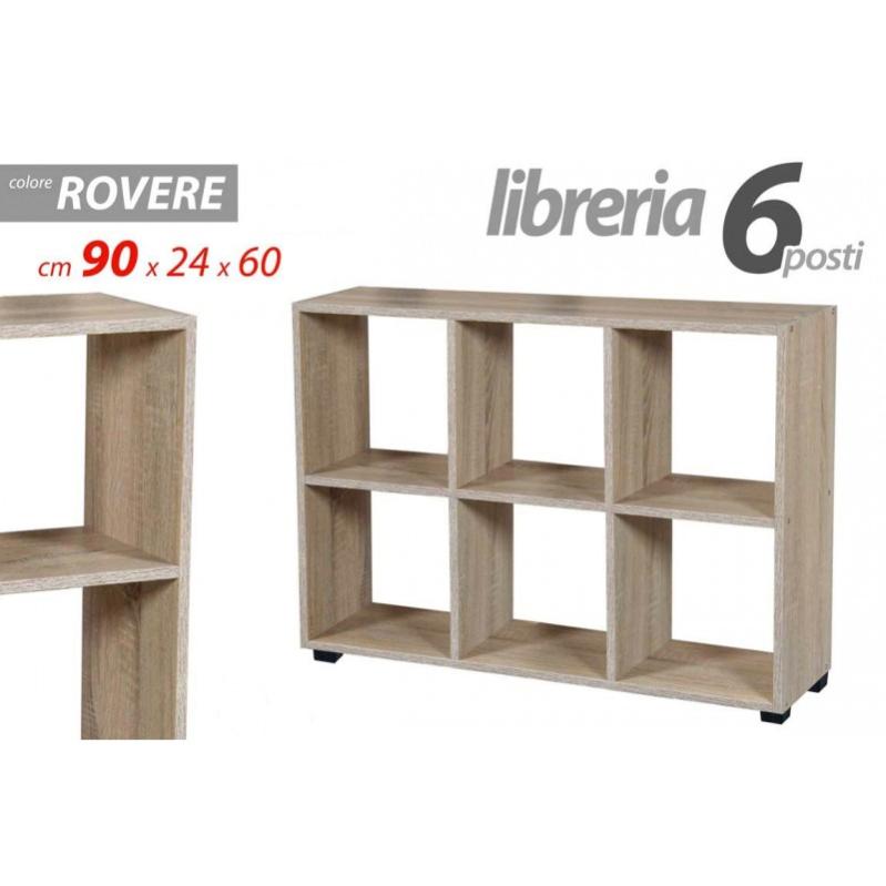 URBN Living - Libreria modulare in legno con 6 cubi effetto rovere, con
