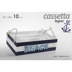 Cassettina in legno bianca - 27x13 cm, Shop online ceste per