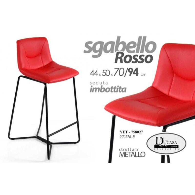 Sgabello Bar Rosso Design Penisola Ecopelle Cm 44 X 50 X 70 H Leroy sgabello-bar-rosso-design-penisola-ecopelle-cm-44-x-50-x-70-h-leroy