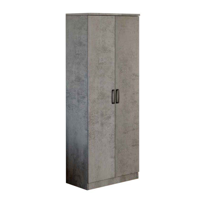 Armadio Scarpiera in tessuto con anta con cerniera 110x120x30 cm (Grigio)