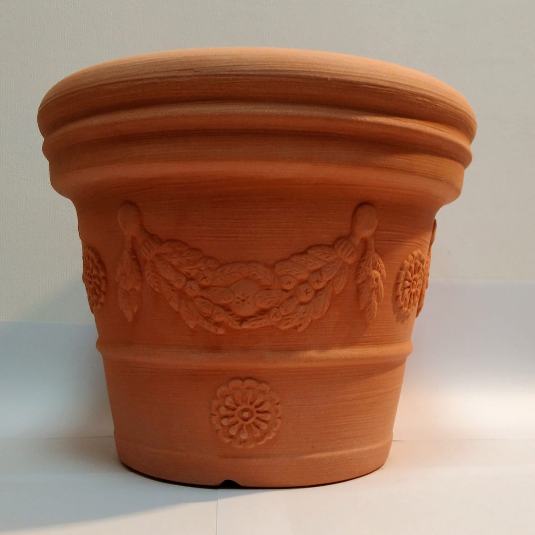 Pot plastique, parfaite imitation poterie en terre cuite Ø65 H54