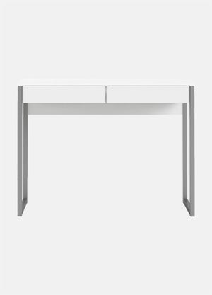 Bureau avec cinq tiroirs, couleur blanche, dimensions 109 x 75 x