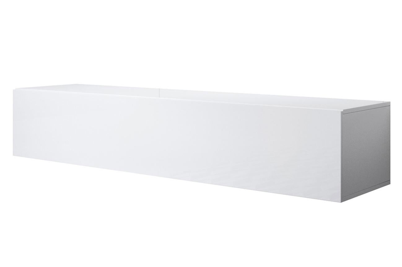 Mobile TV sospeso 1 anta 3 scomparti – Bianco Finitura Lucida – 160 x ...