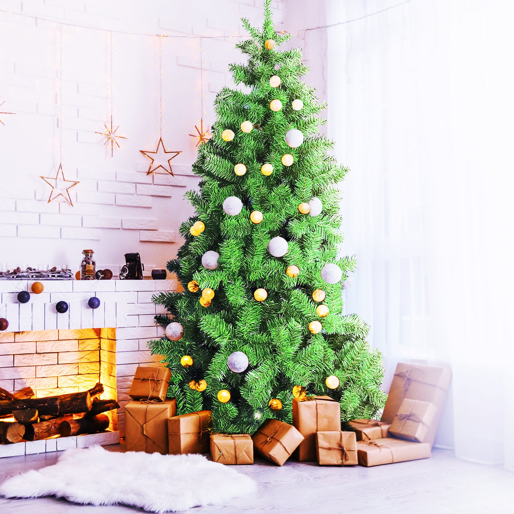 Albero di Natale Oslo, Albero artificiale extra folto, Albero effetto reale  in PVC, 727 rami, Altezza cm 210