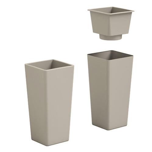 VASO QUADRATO FIORIERA QUADRATA plastica forte 28 cm MADE IN ITALY vari