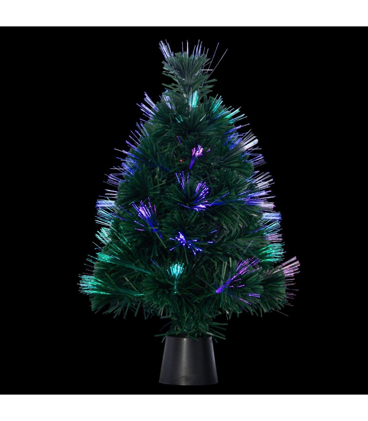 Arbre de Noël lumineux Sapin artificiel vert en fibre optique