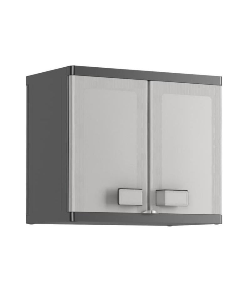 Kis Armoire De Rangement Murale Logico 65 X 39 X 56,5 Cm Noir Et Gris Leroy Merlin