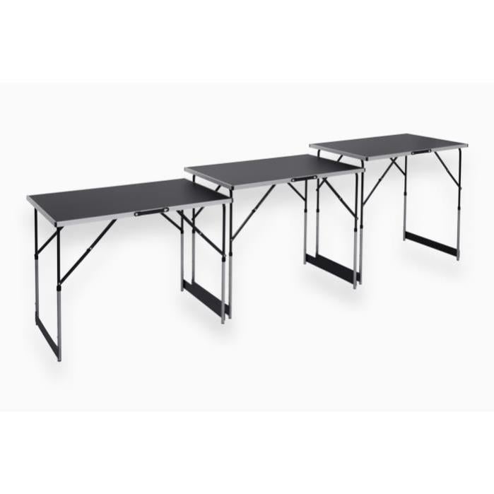 TecTake Tables à tapisser en aluminium ensemble de 3 tables tréteaux  table de travail 