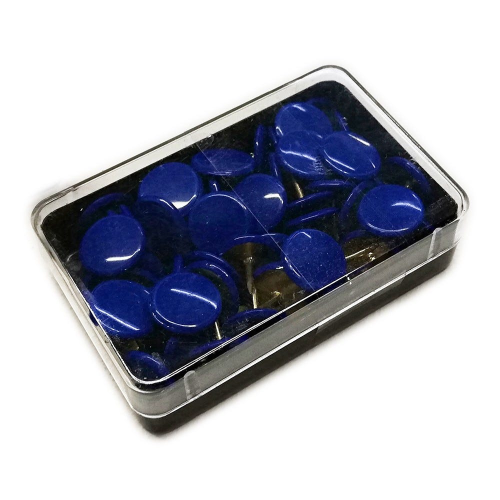 Puntine da disegno punesse in scatola da 70pz, colori blue