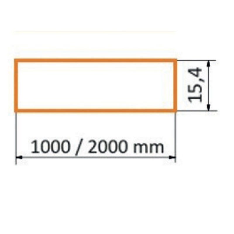 Diffuseur Blanc 2m pour Profilé LED 15,4mm