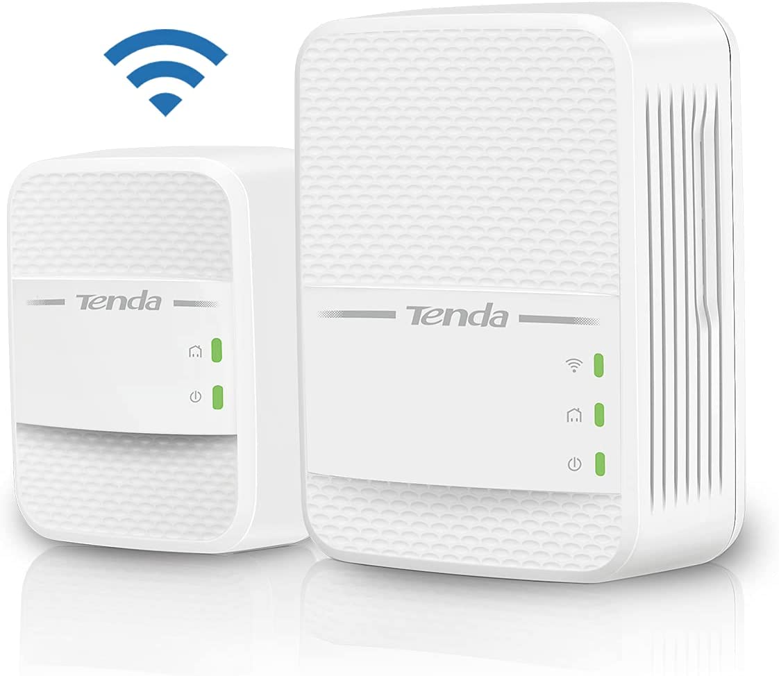TENDA CPL kit 1000Mbps CPL+ 650mbps WIFI, bi-bandes, 1+1 ports Gigabit,  Homeplug AV2, pour Jeux Vidéo IPTV Service Multi-TV, PH10