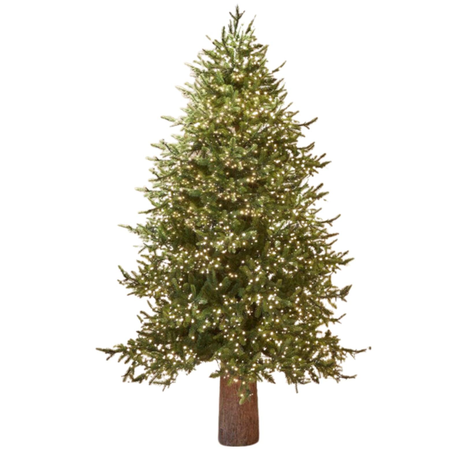 Albero Di Natale Con Led Incorporati Albero di Natale "Pino Luxury" con LED integrati, in PE Effetto Real