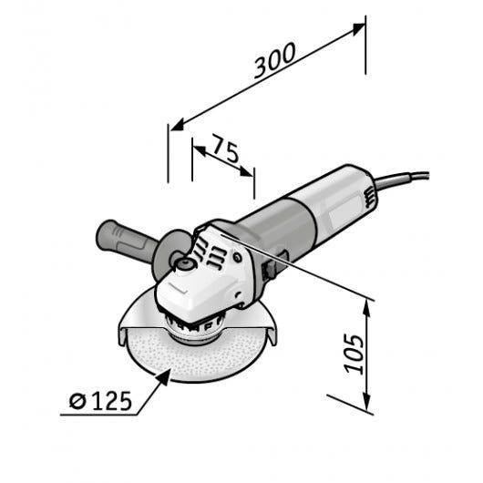 Meuleuse électrique - L 9-11 125 - Flex - d'angle / ergonomique