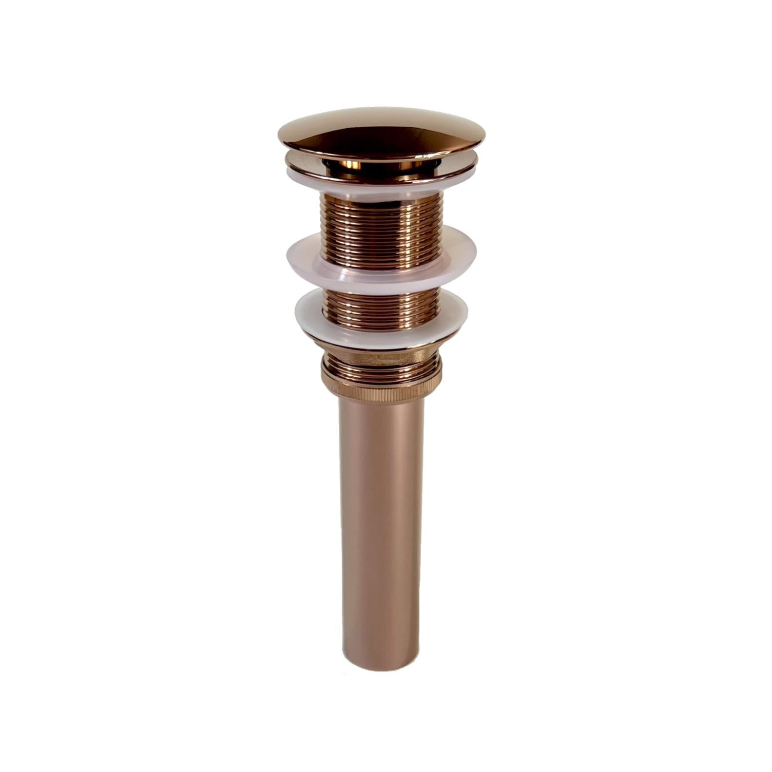 Tappo A Scatto Per Lavabo Oro Rosa WLTEDRGO - Click Clack Con Troppopieno - 2