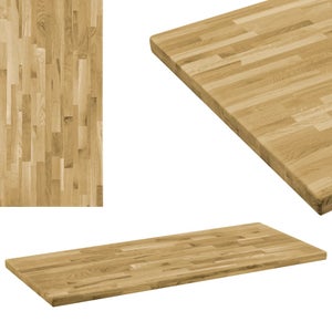 Dessus de bureau plateau de table, table à manger 100x50x2,5 cm bois massif  de pin meuble pro frco19747 - Conforama
