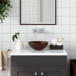 Lavandino in marmo grigio chiaro 40 cm - Accessori per bagno