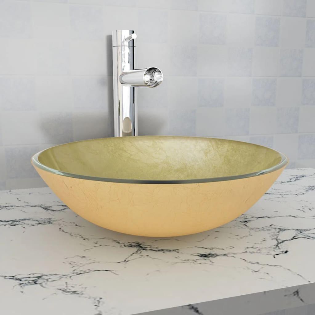 Lavandino In Vetro Temprato 42 Cm Trasparente - 9