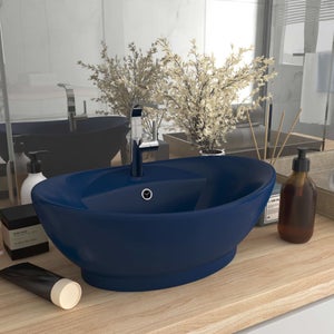 Lavabo da appoggio dorato Bagno Lavabo Bagno Dipinto a mano Lavello Lavello  lavandino bagno ciotole decorative blu e bianche - Ernesto Shop