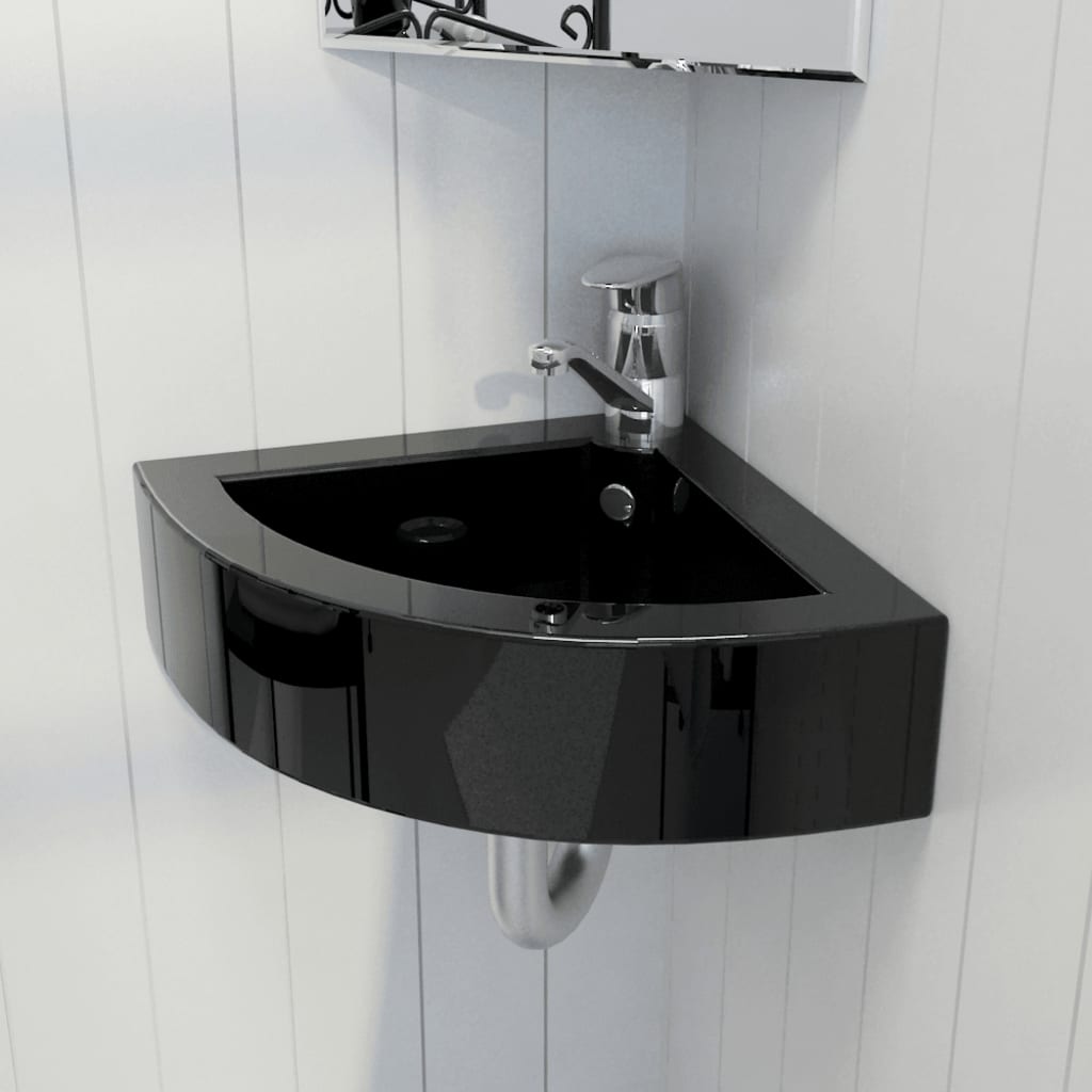 vidaXL Lavandino Resistente Elegante Pratico Decorativo Contemporaneo Finitura Lucida Lavello Lavabo Sanitari Arredo Bagno 40x15cm in Ceramica Argento 