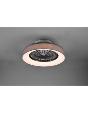 Lampadario Ventilatore Led Dimmerabile Flaga Nero Trio Lighting