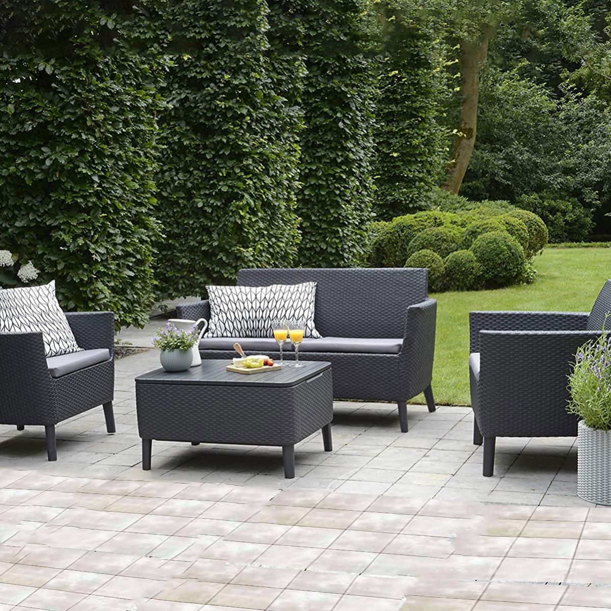 Keter K253220 Salemo Lounge Set Grafite | Leroy Merlin