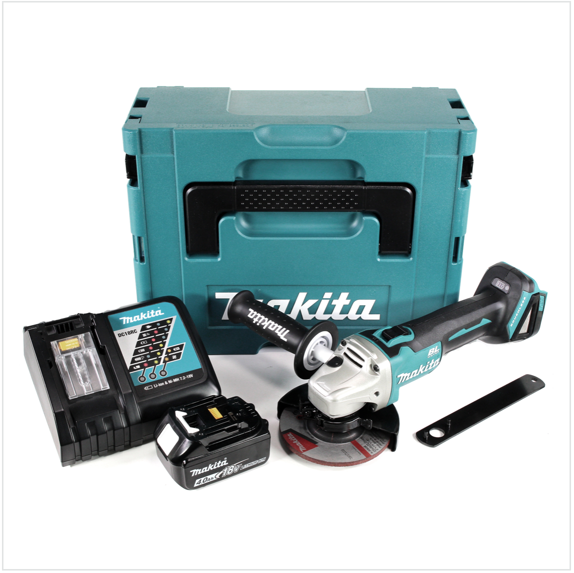 Makita Dga Rm J V Meuleuse Sans Fil Mm Brushless Avec Bo Tier De Transport Makpac