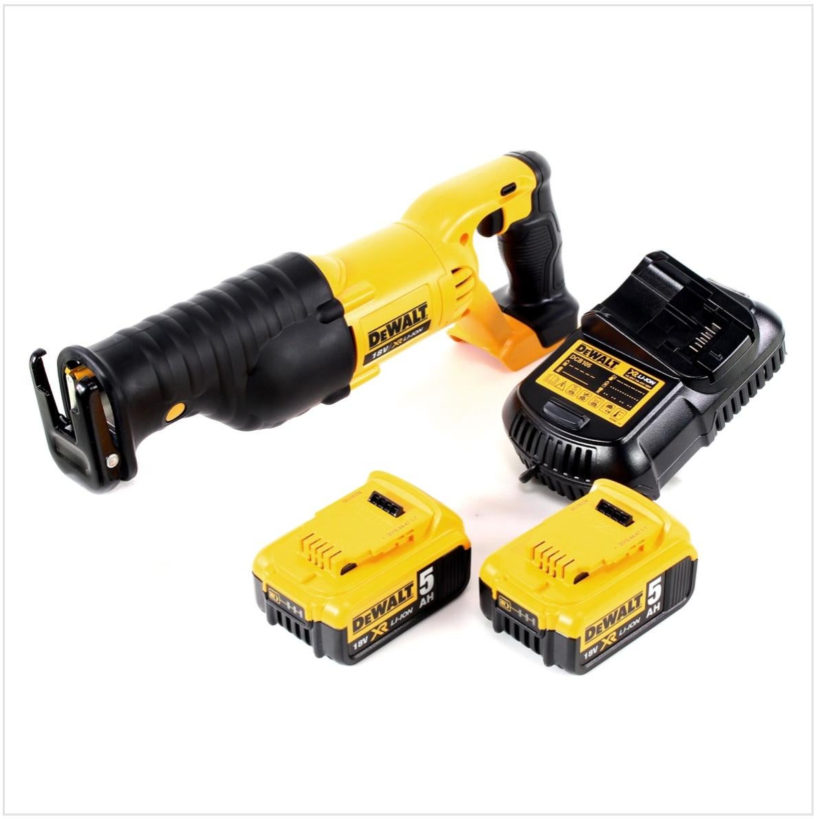 Dewalt DCS 380 18 V Scie sabre sans fil + 2x Batteries DCB 184 5,0 Ah
